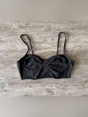 Victoria’s Secret Crop Top Bralette Black Sweetheart Neck Women S Feminine 90s